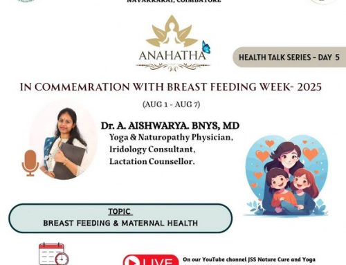 As part of World Breastfeeding Week 2025, Dr. A. Aishwarya, BNYS, MD, Yoga & Naturopathy Physician, Iridology Consultant, and Lactation Counsellor, delivered an enriching session on “Breastfeeding & Maternal Health.”