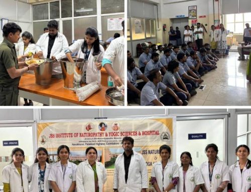 JSS Institution of Naturopathy and Yogic Sciences & Hospital conducted a Naturopathy and Health Awareness Camp at Aquasub Engineering, Rakkipalayam, Coimbatore